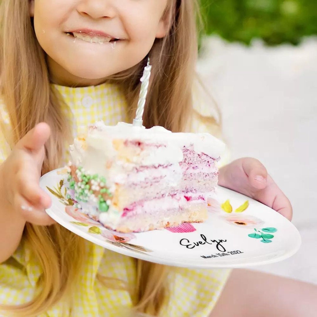 Happy Birthday Plate with Cutom Name & Date