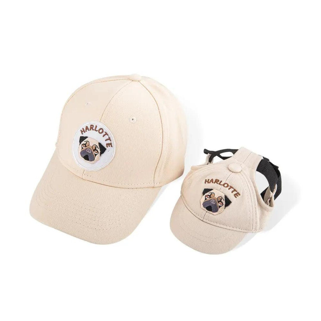 Embroidered Dog and Owner Baseball Caps with Breed & Custom Names