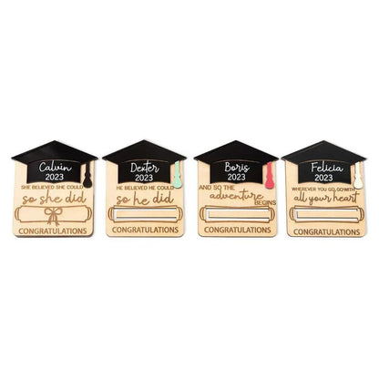 Personalized Graduation Money Holder with Engraved Message