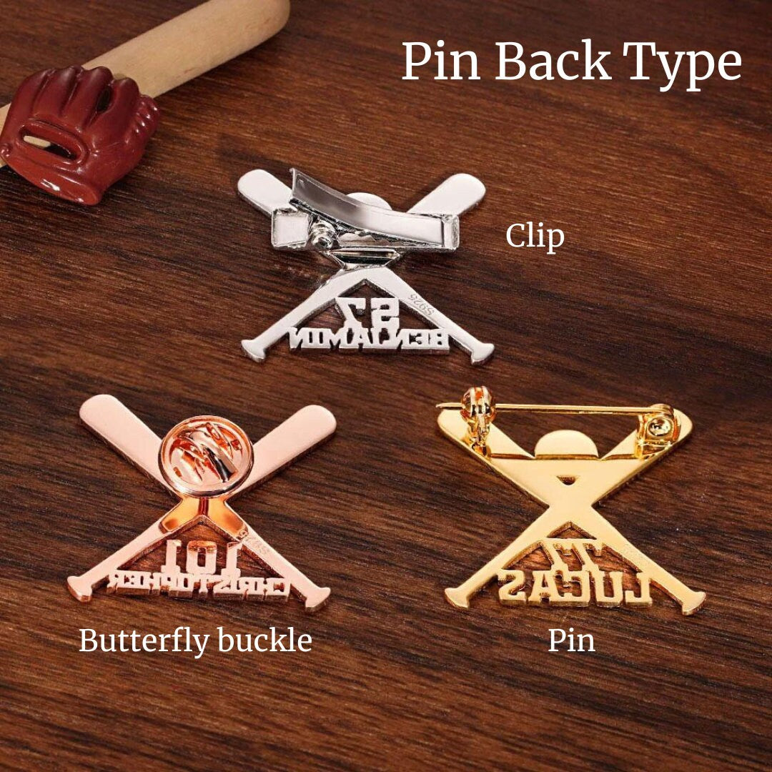 Personalized Baseball Brooch