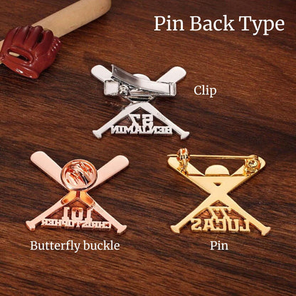 Personalized Baseball Brooch
