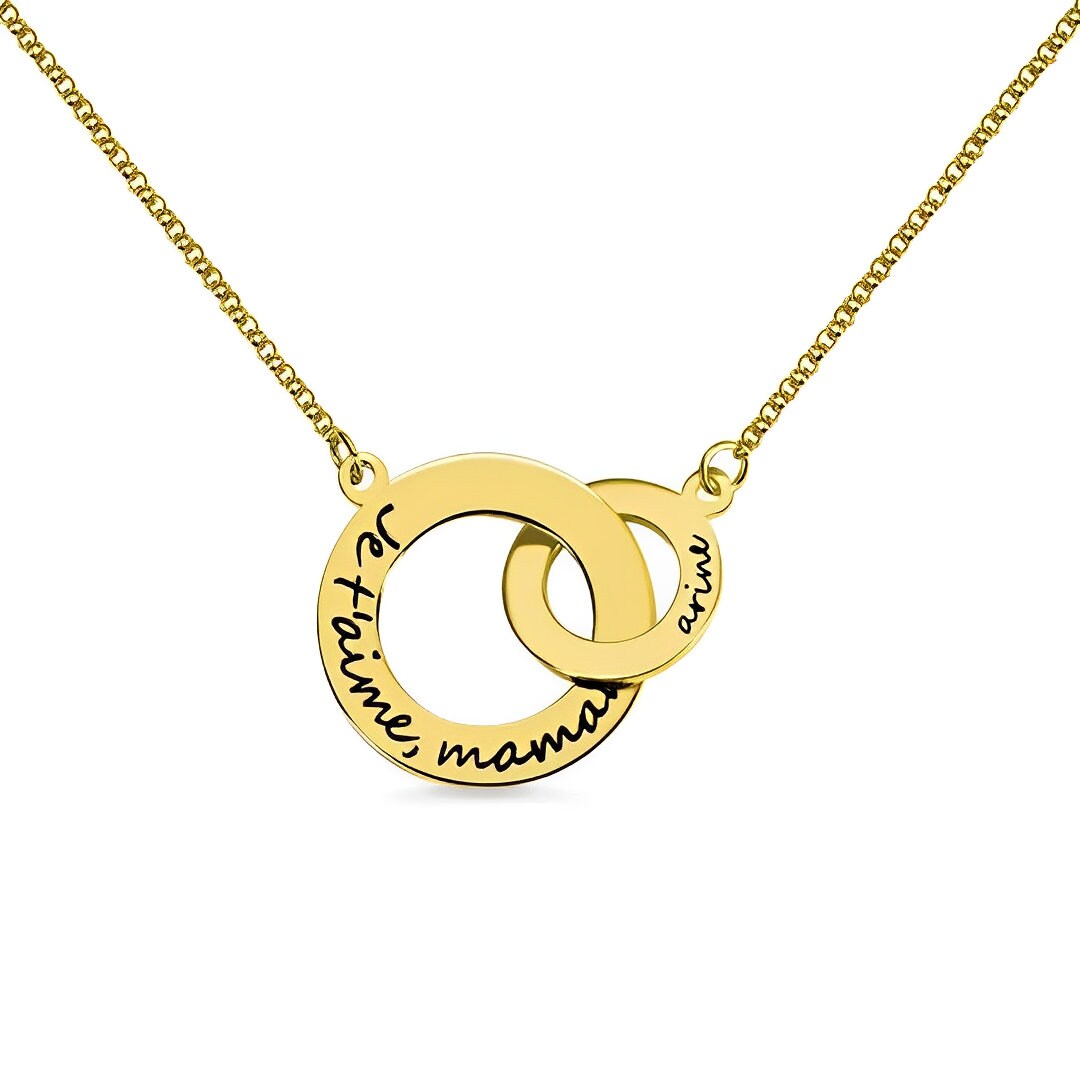Personalized Interlocking Circle Necklace