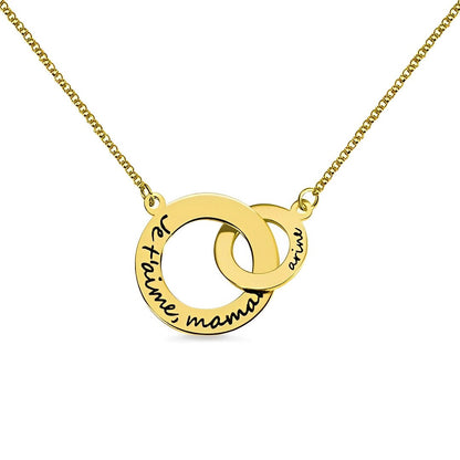 Personalized Interlocking Circle Necklace