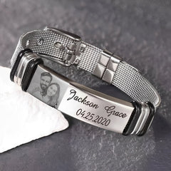 Personalisiertes Herren-Fotoarmband