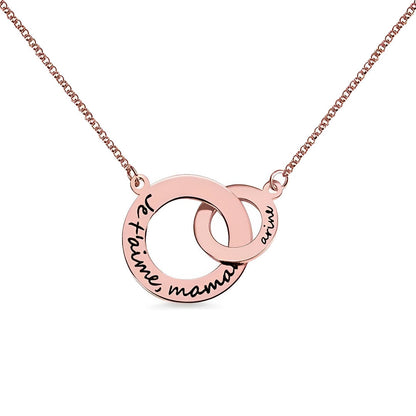 Personalized Interlocking Circle Necklace
