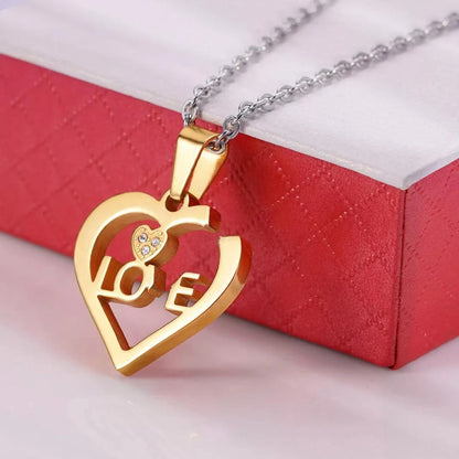 Heart and Key Matching Necklaces with Custom Birthstones