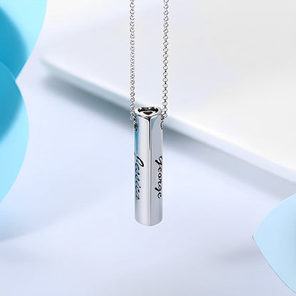 Matching Double Heart Bar Necklace