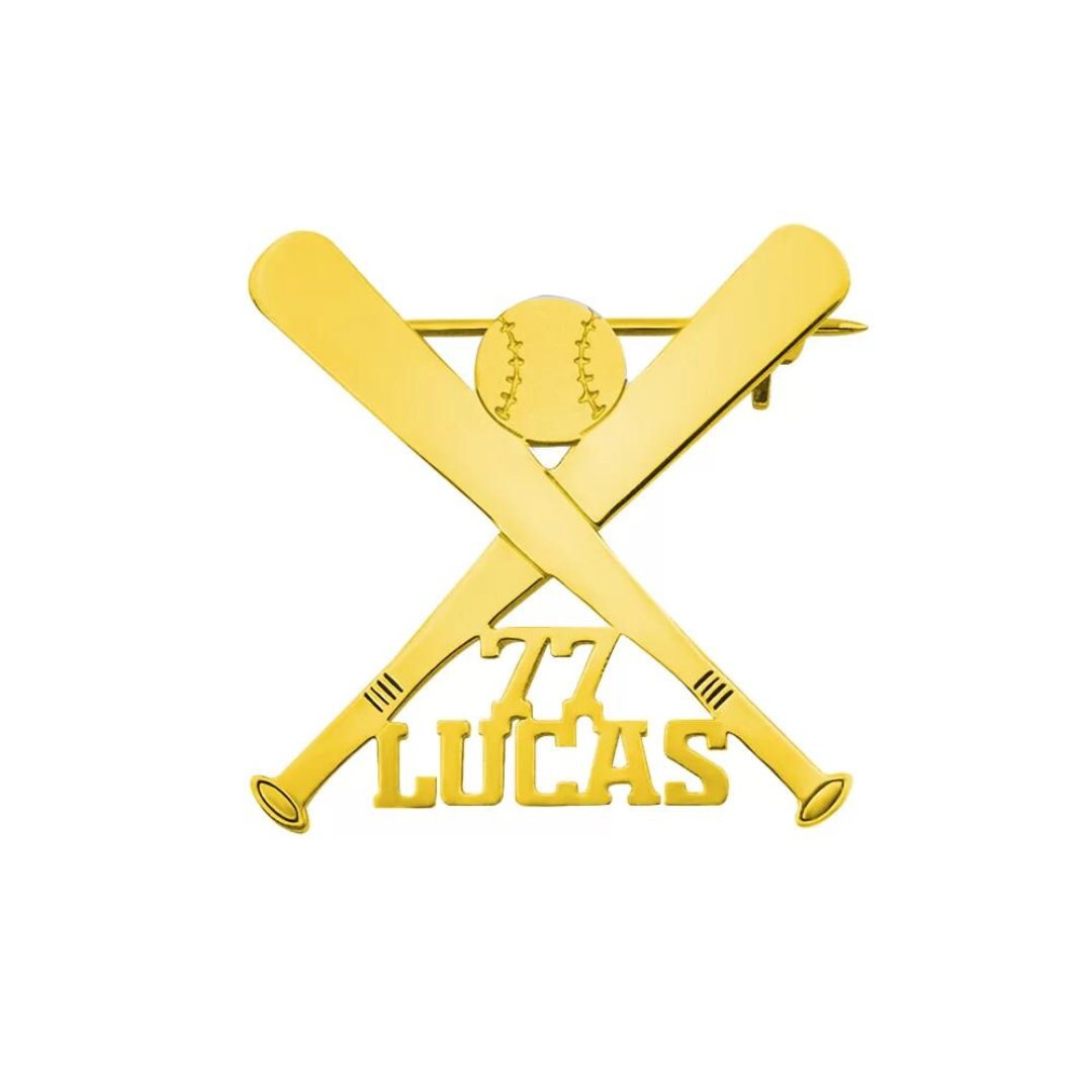 Personalized Baseball Brooch