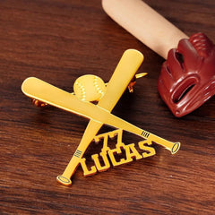 Personalisierte Baseballbrosche