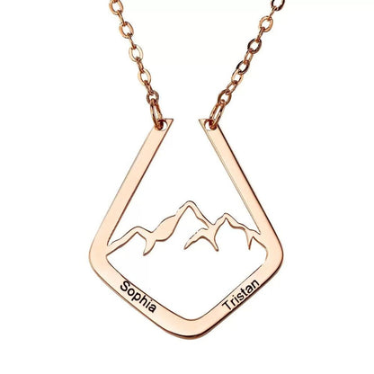 Mountain Necklace Ring Holder