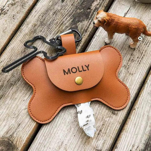 Personalized Dog Poop Bag Holder with Name