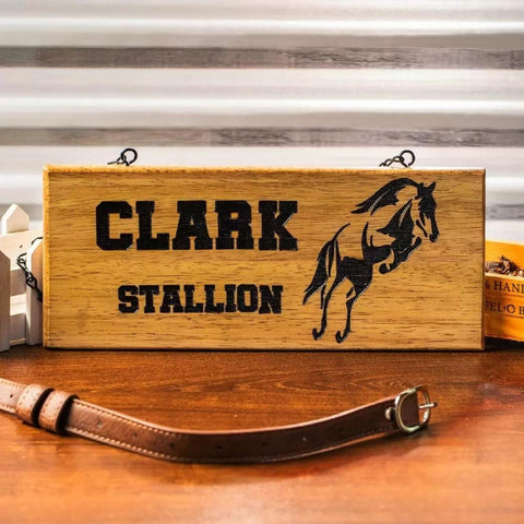 Personalized Wooden Horse Stable Name Plate