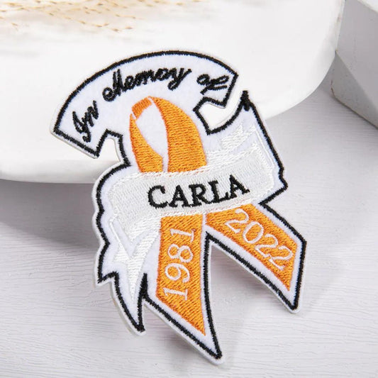 Personalized Embroidered Memorial Ribbon Patch