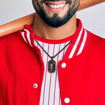 Custom Name Baseball Initial Necklace
