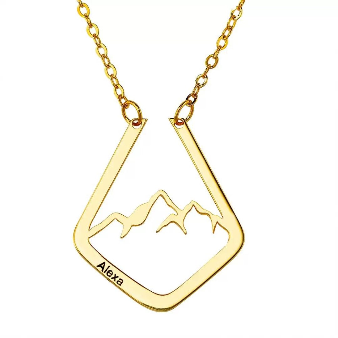 Mountain Necklace Ring Holder