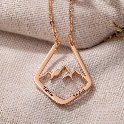 Mountain Necklace Ring Holder
