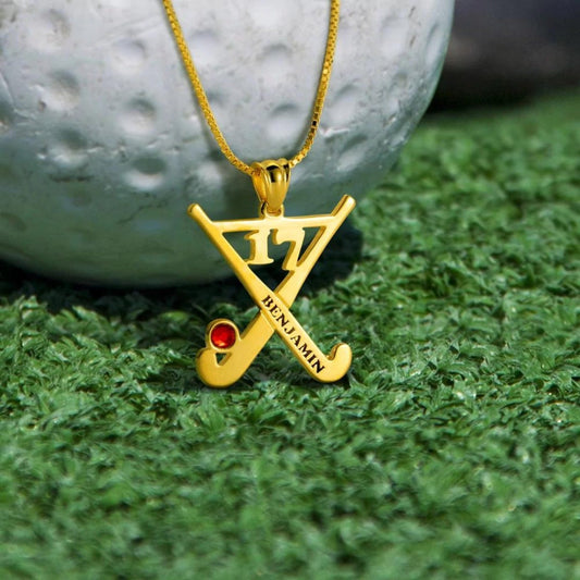 Custom Ice Hockey Sticks Necklace