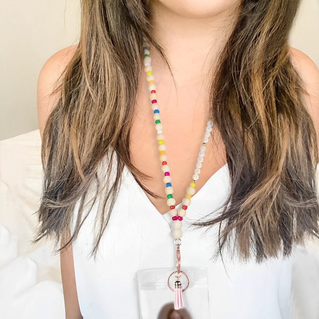 Personalized Bohemian Beaded Lanyard