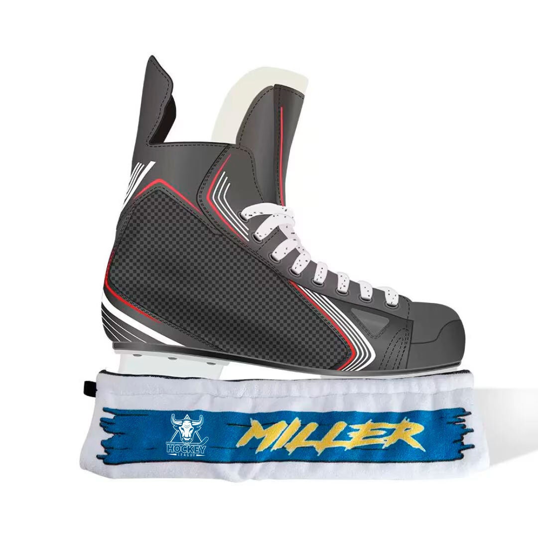 Personalized Ice Skate Blade Covers and Towel