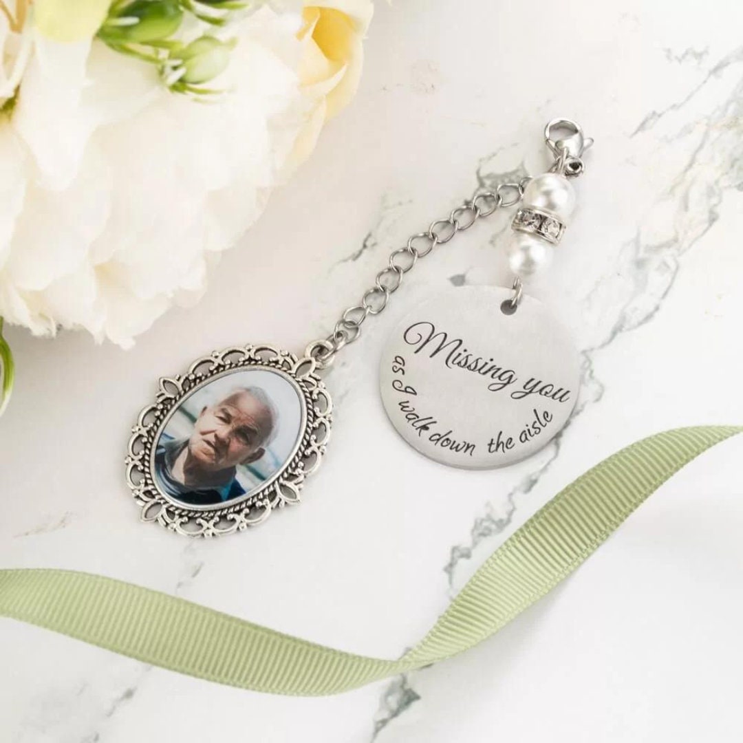 Customized Photo Charm for Bridal Bouquet