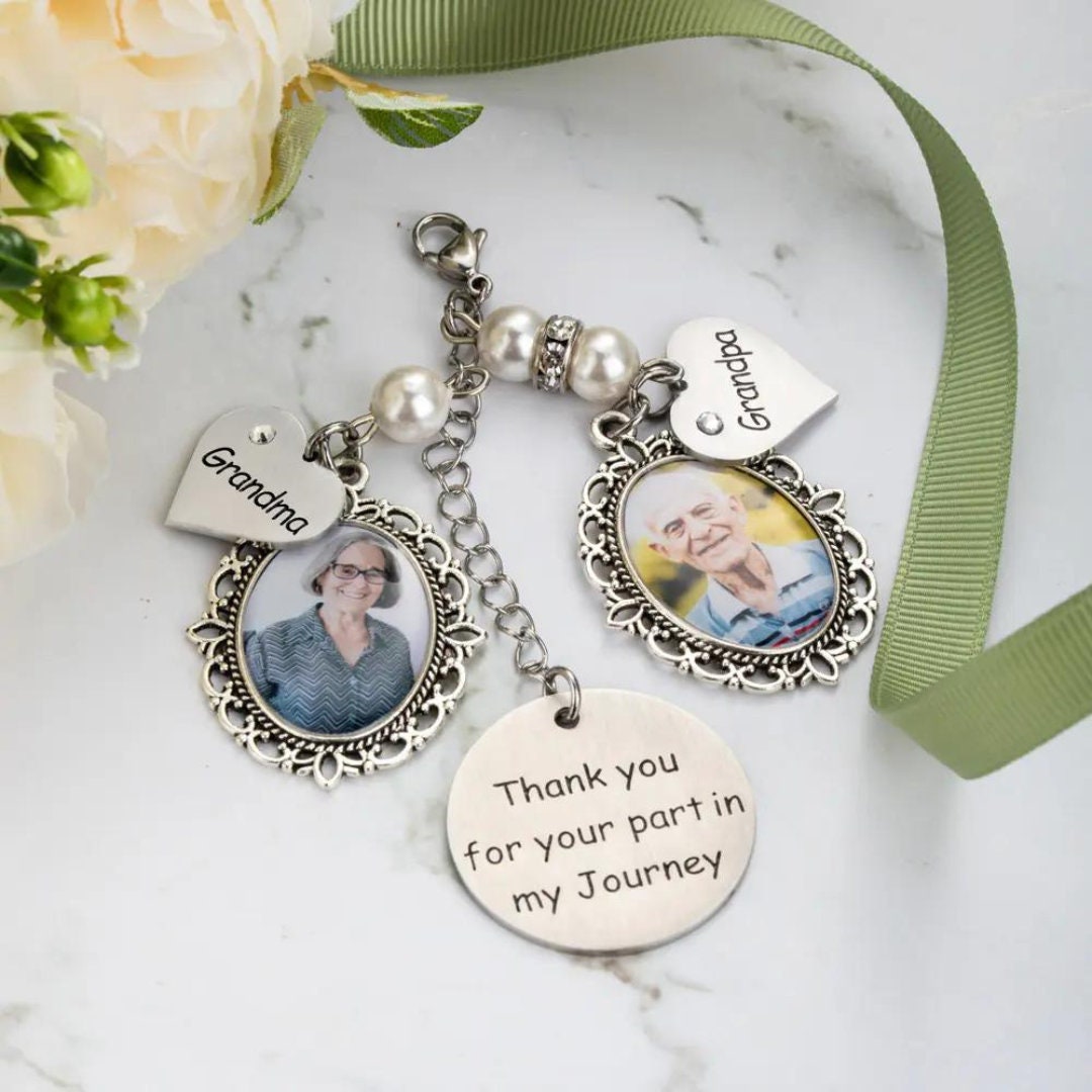 Customized Photo Charm for Bridal Bouquet