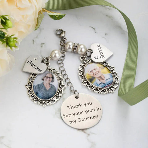 Charm portafoto personalizzato per bouquet da sposa