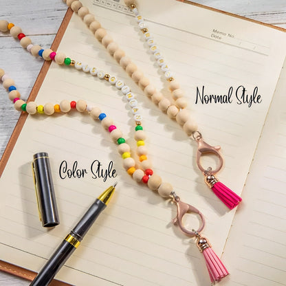 Personalized Bohemian Beaded Lanyard