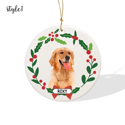 Custom Christmas Pet Portrait Ornament