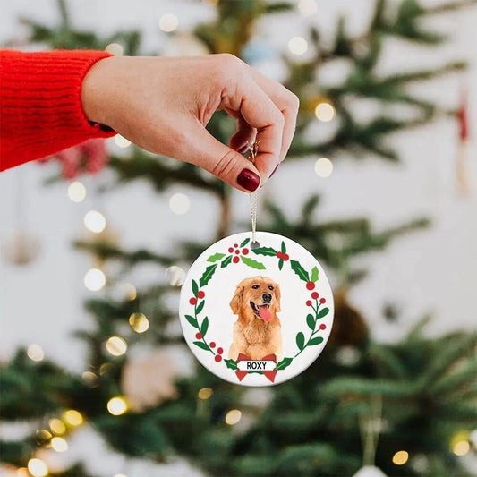 Custom Christmas Pet Portrait Ornament
