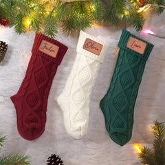Personalisierte Weihnachtsstrümpfe mit Familiennamen