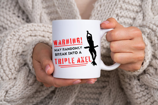 Ice Skating Themed 11oz Ceramic Triple Axel Mug