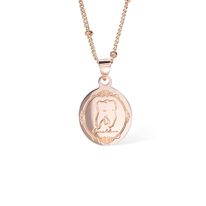 Personalized Tooth Signet Necklace