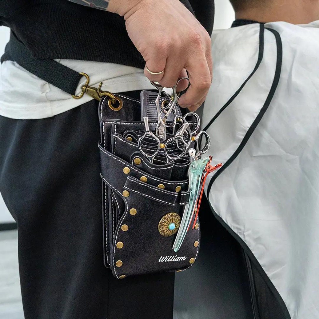 Custom Name Hairdressing Scissors Waist Bag