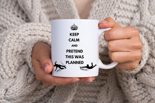 Keep Calm Ice Skating Themed 11oz Ceramic Mug