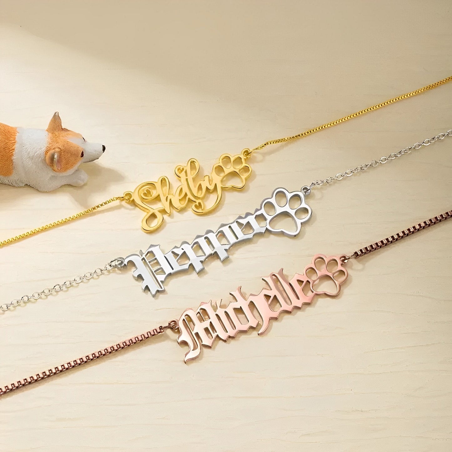 Personalized Dog Paw Necklace