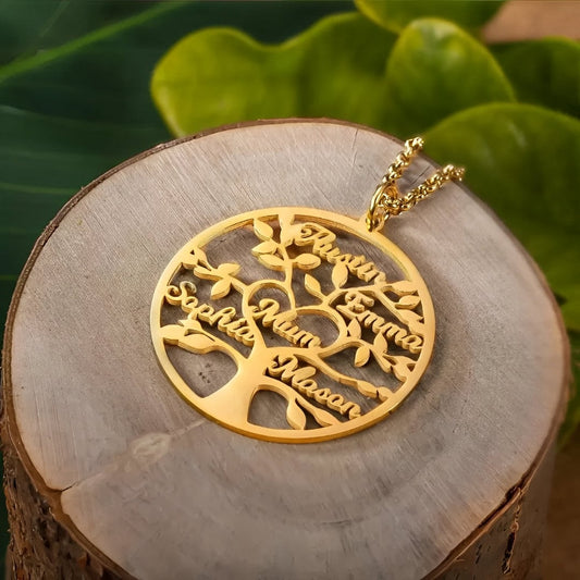 Custom Engraved Names Family Tree Necklace