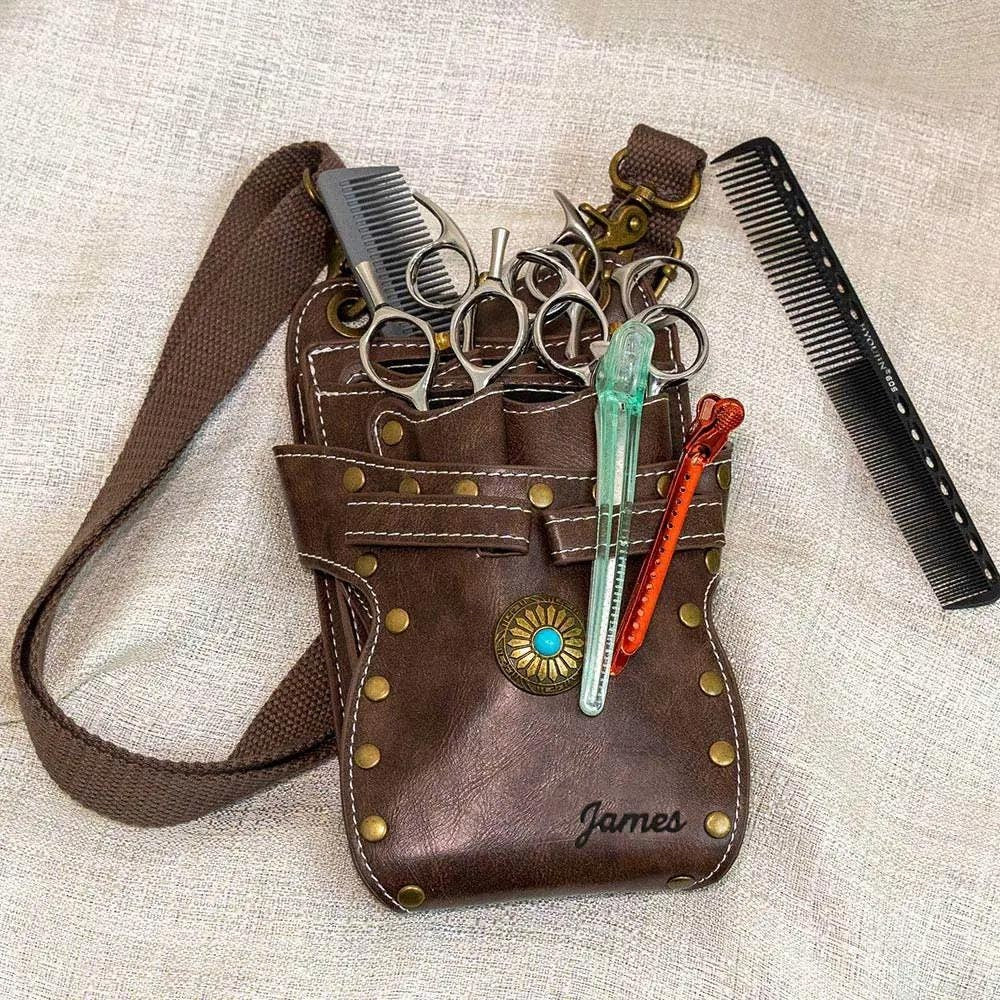 Custom Name Hairdressing Scissors Waist Bag