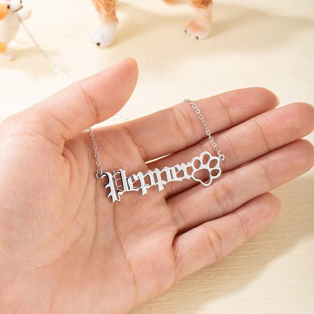 Personalized Dog Paw Necklace