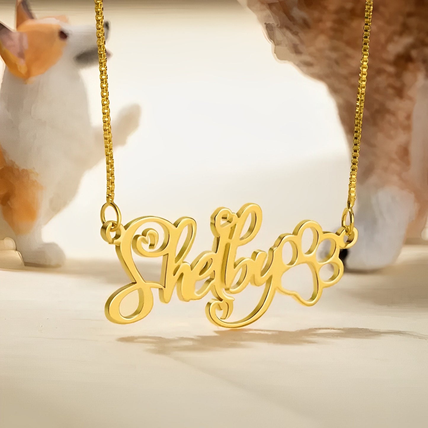 Personalized Dog Paw Necklace