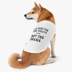 „Ich bin hier wegen der Leckerlis, nicht wegen des Dramas“ – Lustiges Hunde-T-Shirt