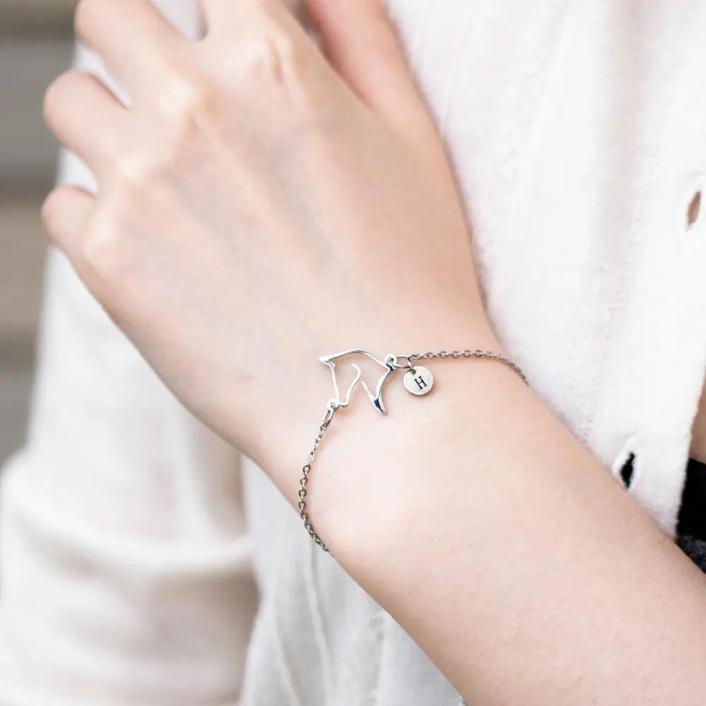 Custom Initial Horse Silhouette Bracelet