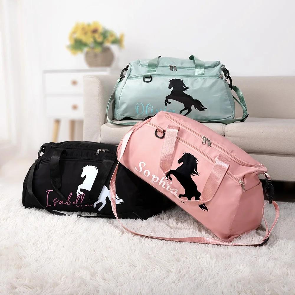 Personalized Name Horse Duffle Bag