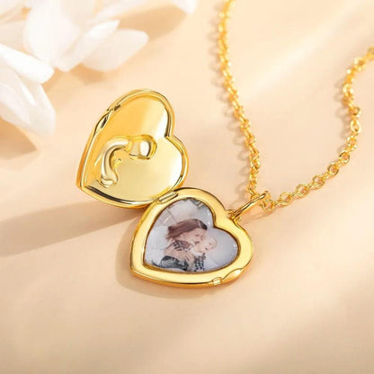 Personalized 3D Embossed Maternal Love Heart Necklace