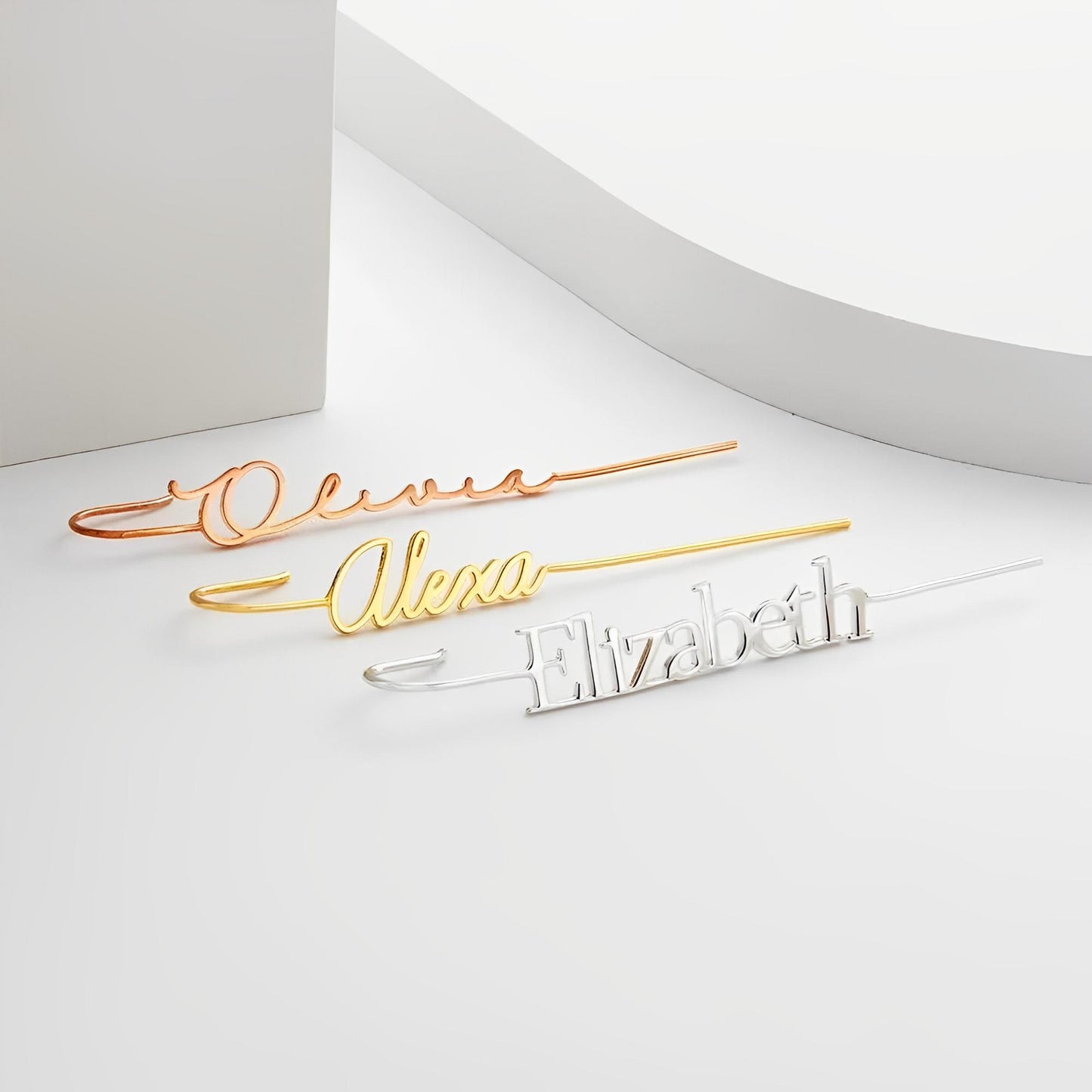 Custom Name Ear Wrap Crawler Hook Earrings