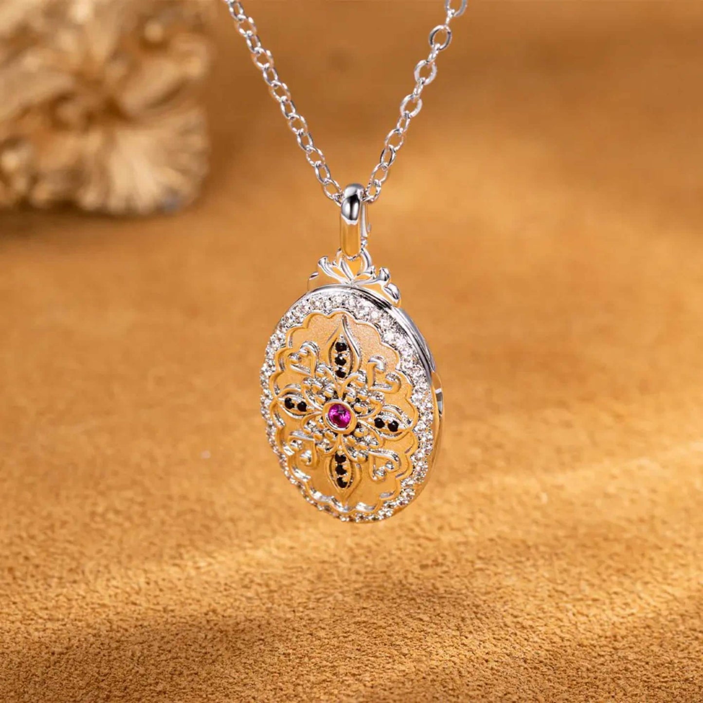 Personalized Vintage Ruby Locket