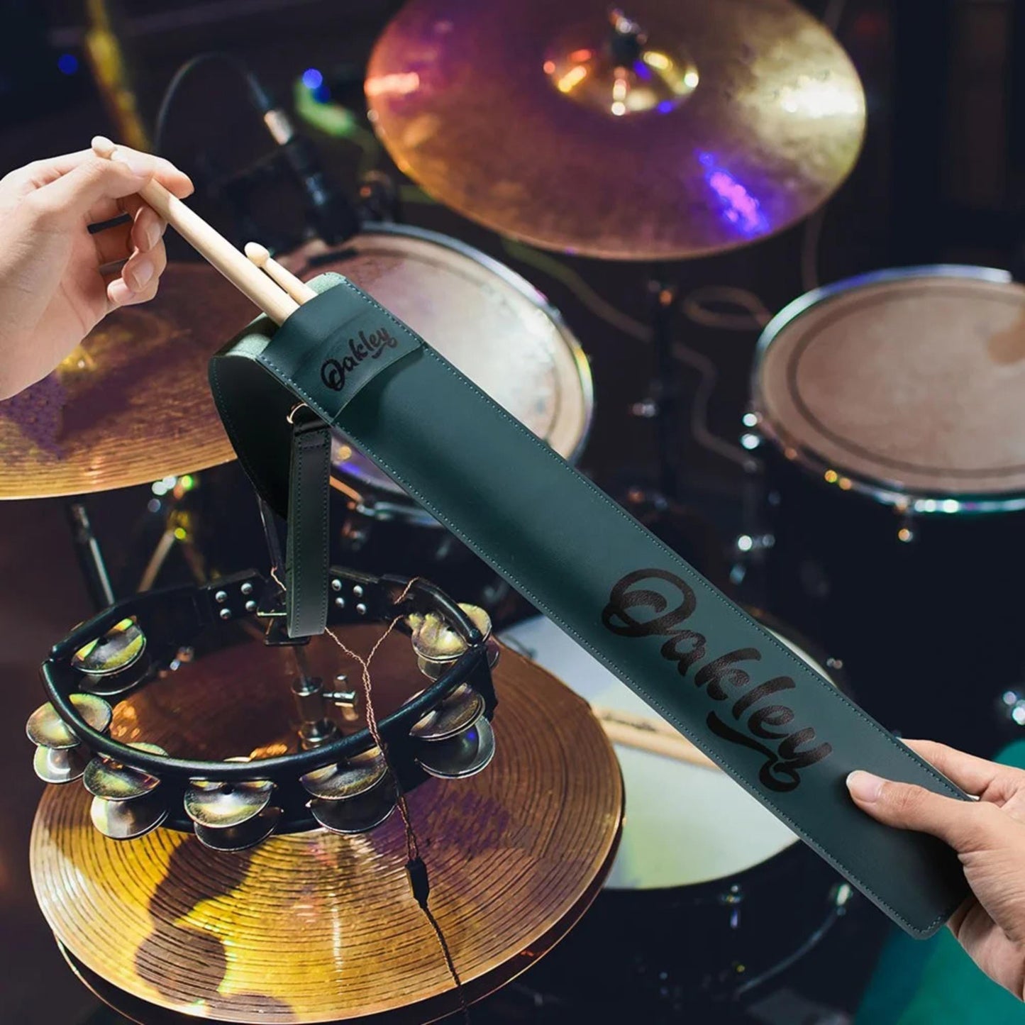 Personalized Leather Travel Drumstick Bag