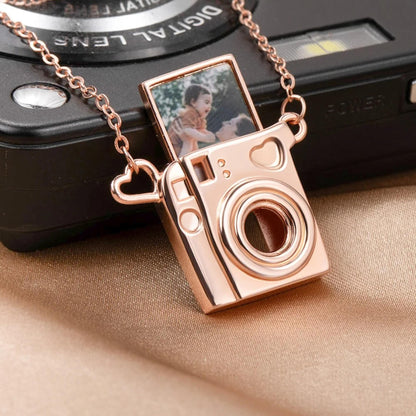 Personalized Photo Mini Camera Charm Necklace