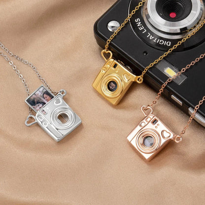 Personalized Photo Mini Camera Charm Necklace