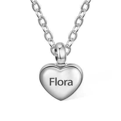 Personalized Tiny Heart Urn Necklace