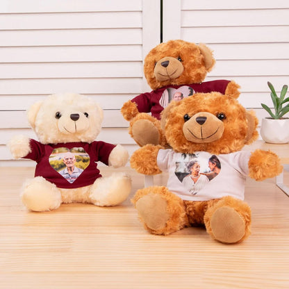 Personalized Photo Plush Stuffed Memory Bear